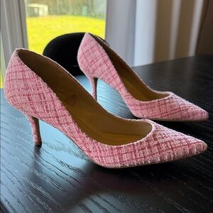 Pink Tweed Heels